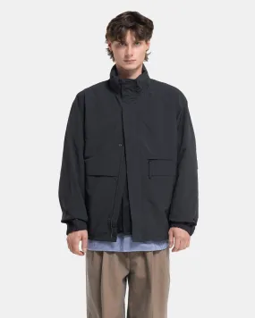 Stand Collar Field Jacket in Ink Black