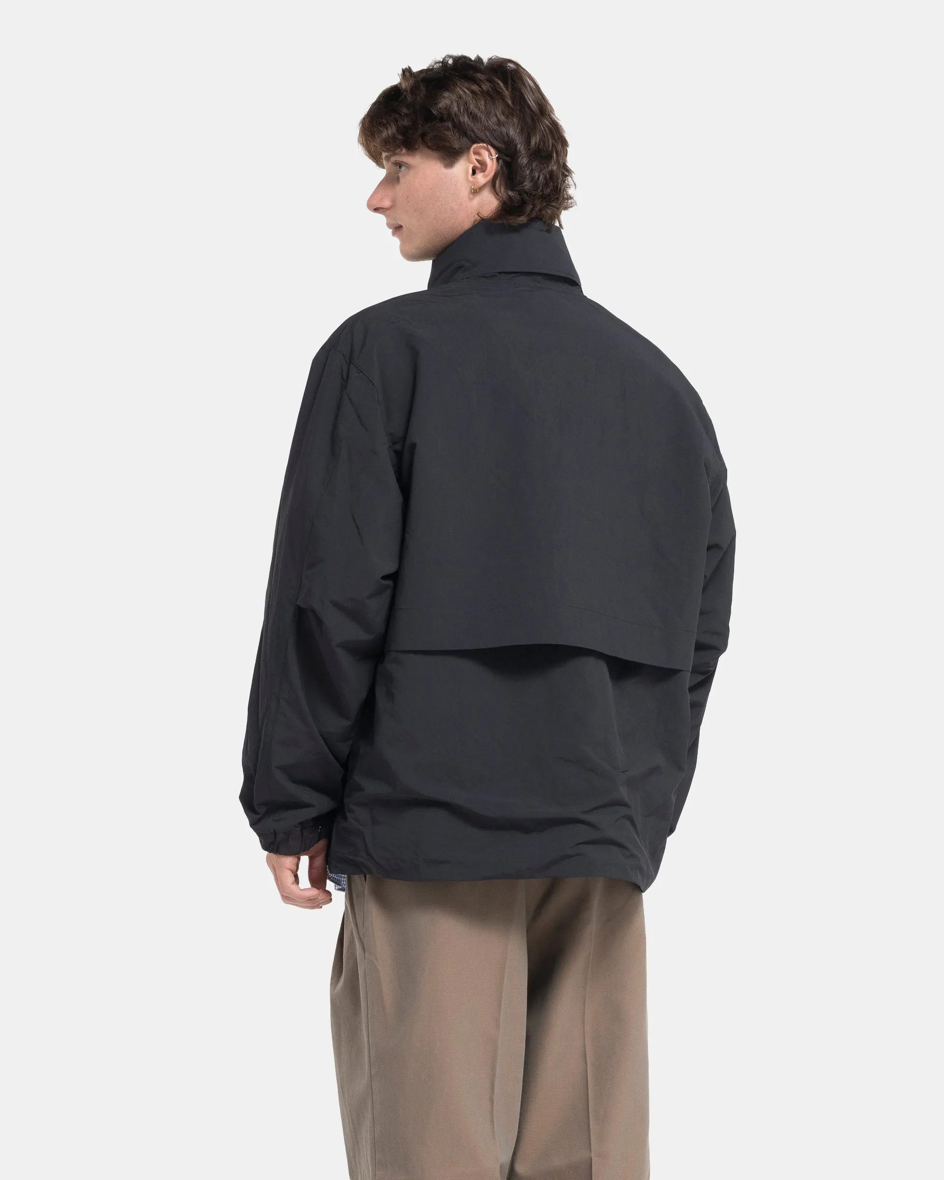 Stand Collar Field Jacket in Ink Black