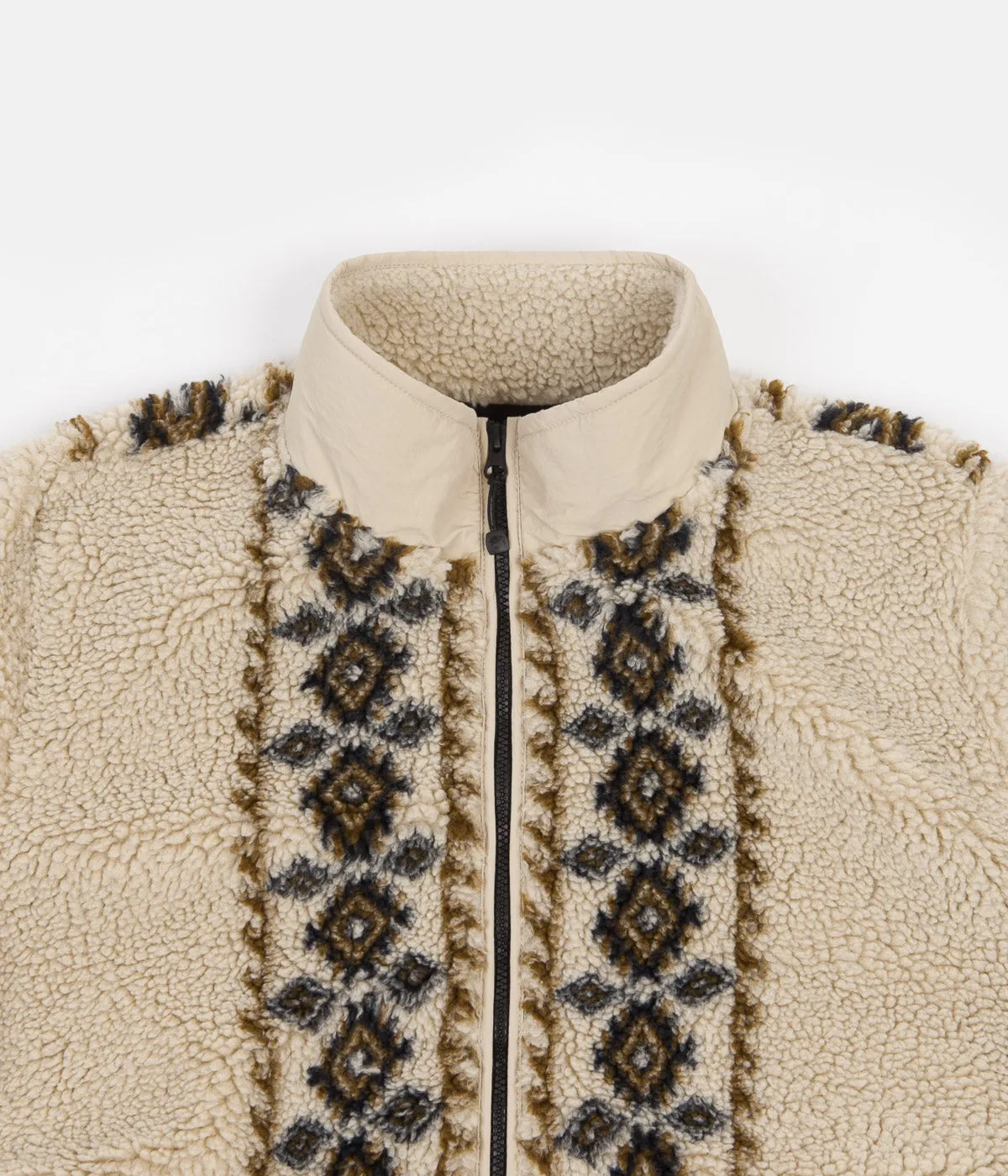 Stussy Lima Jacquard Sherpa Jacket - Beige