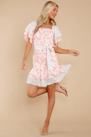 Sugar Rush Pink Multi Floral Print Dress