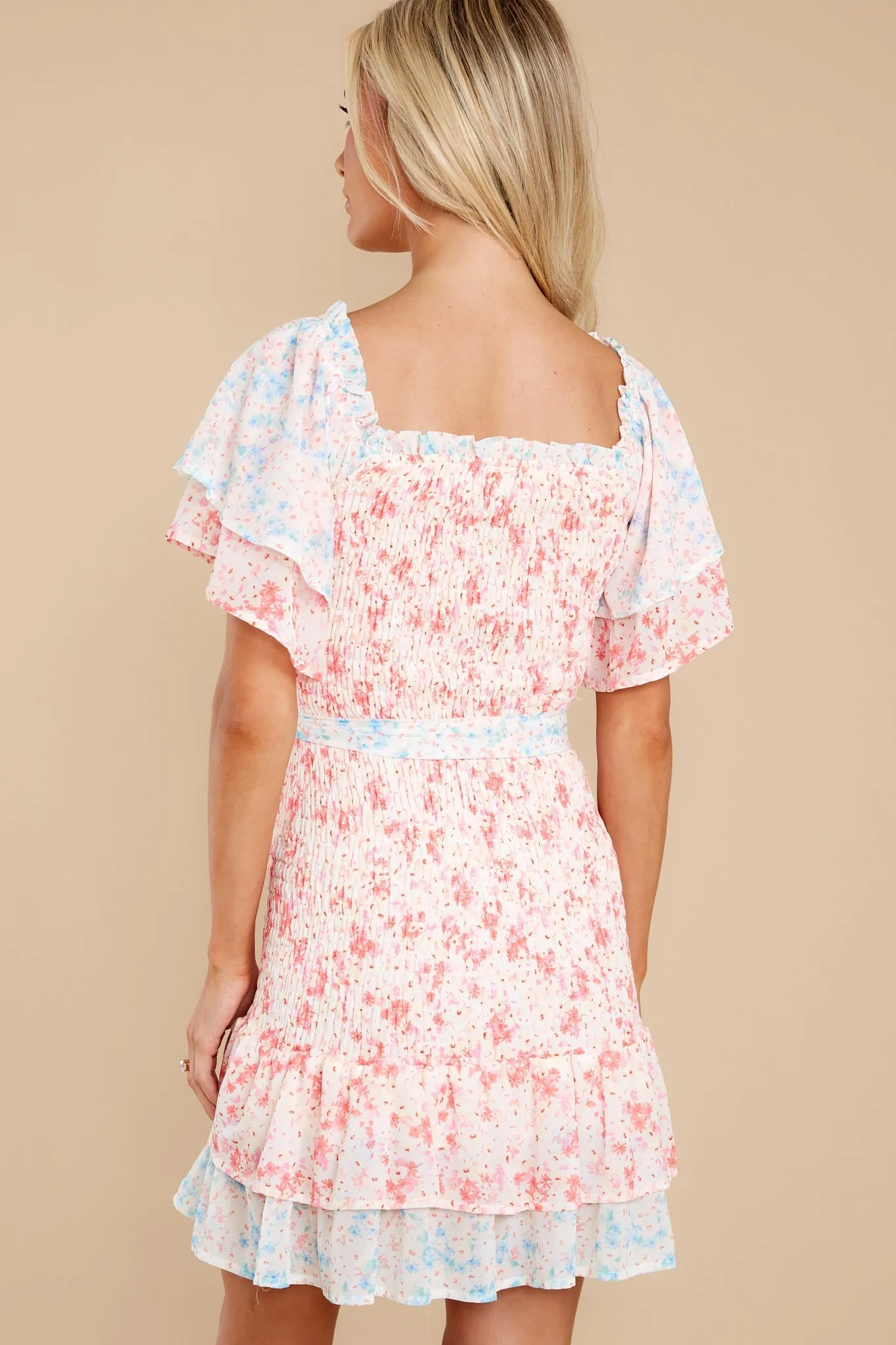 Sugar Rush Pink Multi Floral Print Dress