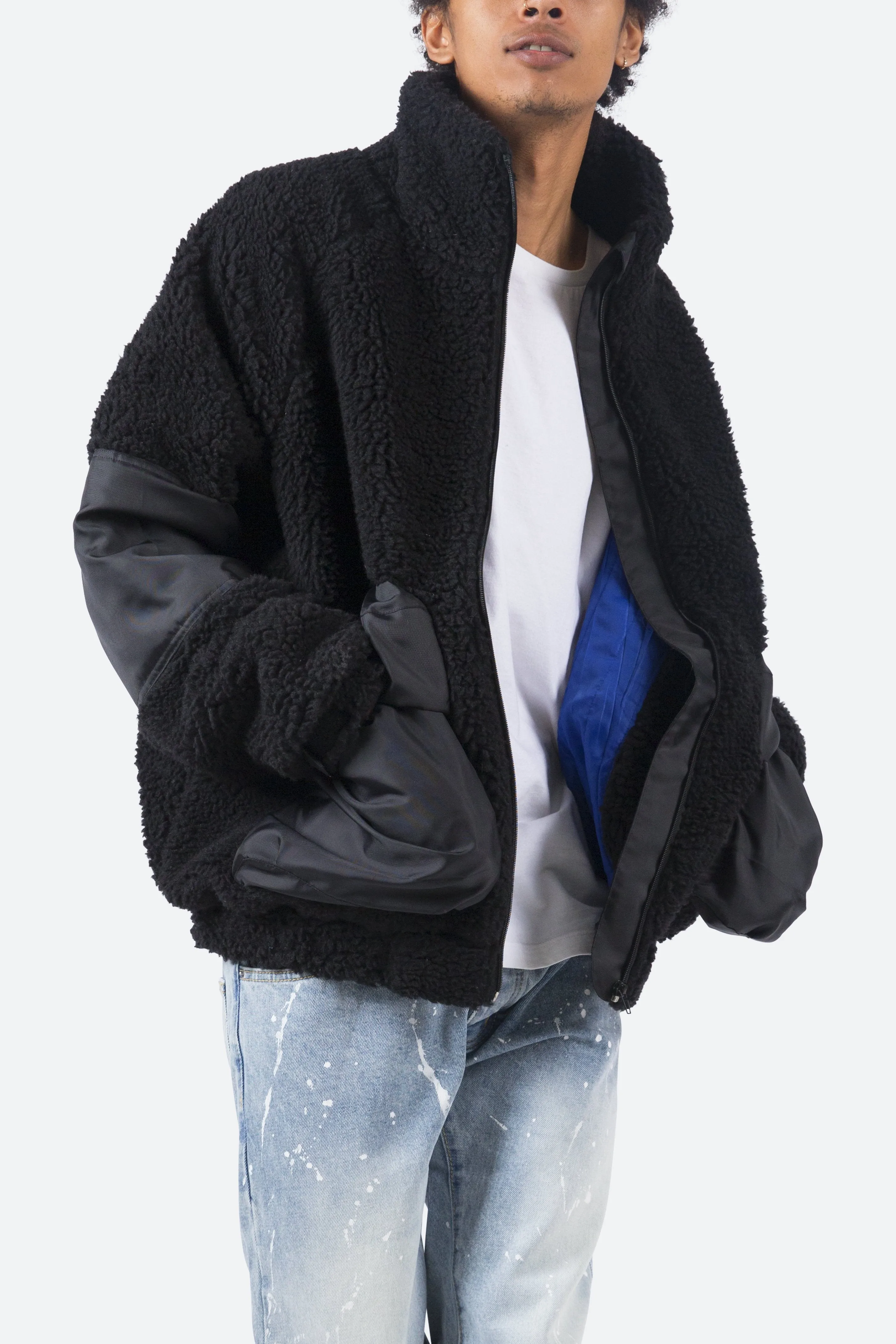 Tech Sherpa Jacket - Black