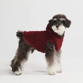 Teddy Sherpa Dog Jacket - Maroon