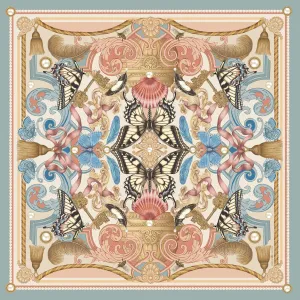 The Baroque Butterfly Silk Scarf | 90x90cm