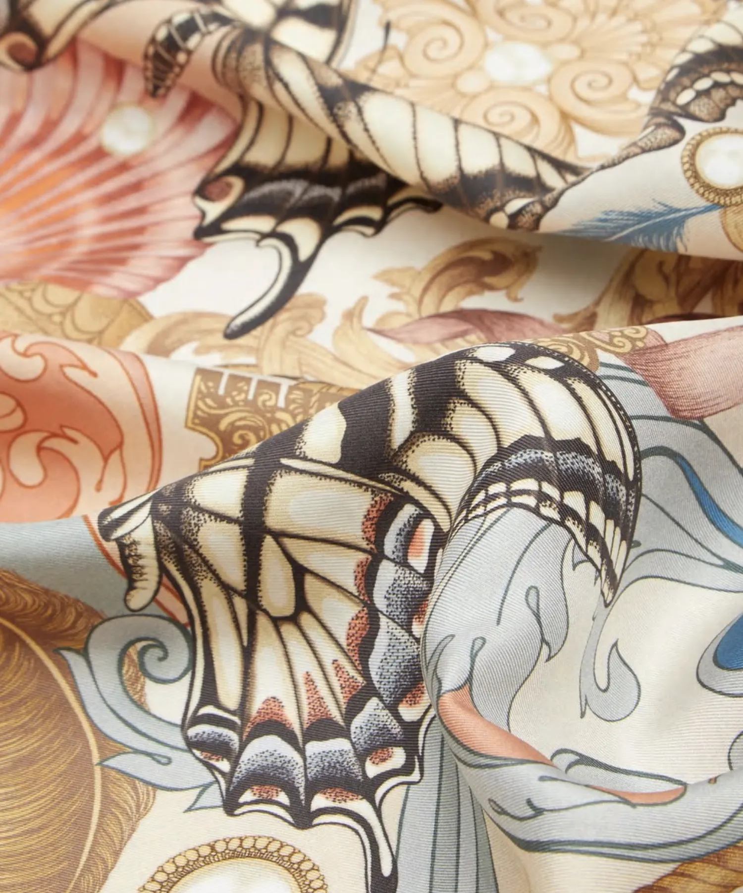 The Baroque Butterfly Silk Scarf | 90x90cm