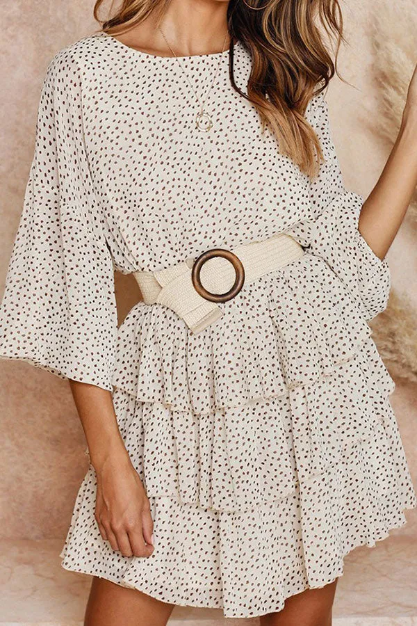 Tiered Layer Printed Ruffle Dress