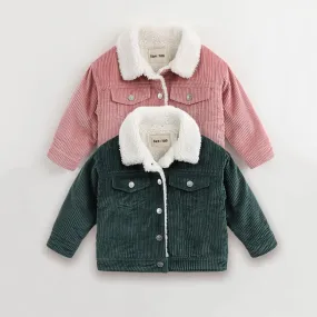 Unisex Toddler Jacket - Corduroy and Sherpa Kids Jacket