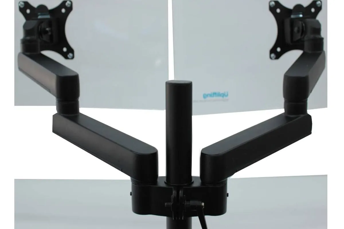 Uplifting Actiflex II Dual Static Monitor Arms and Mount