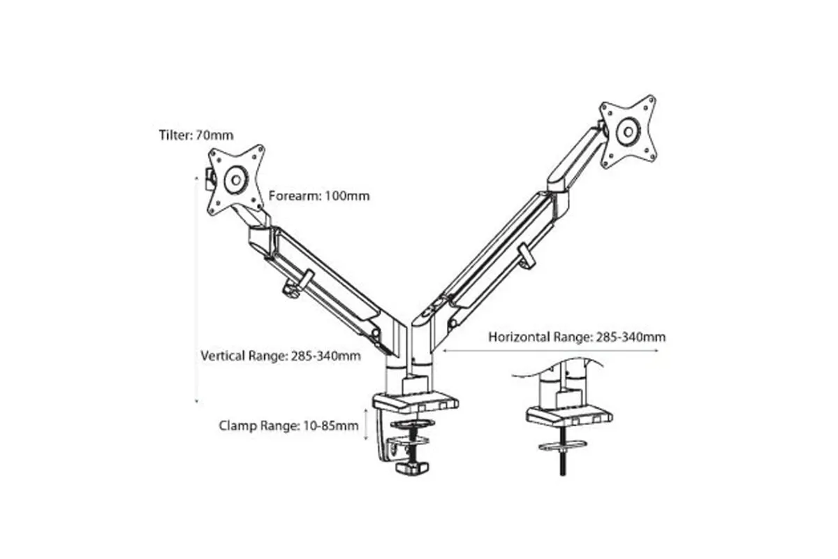 Uplifting Yogiflex Dual Monitor Arm