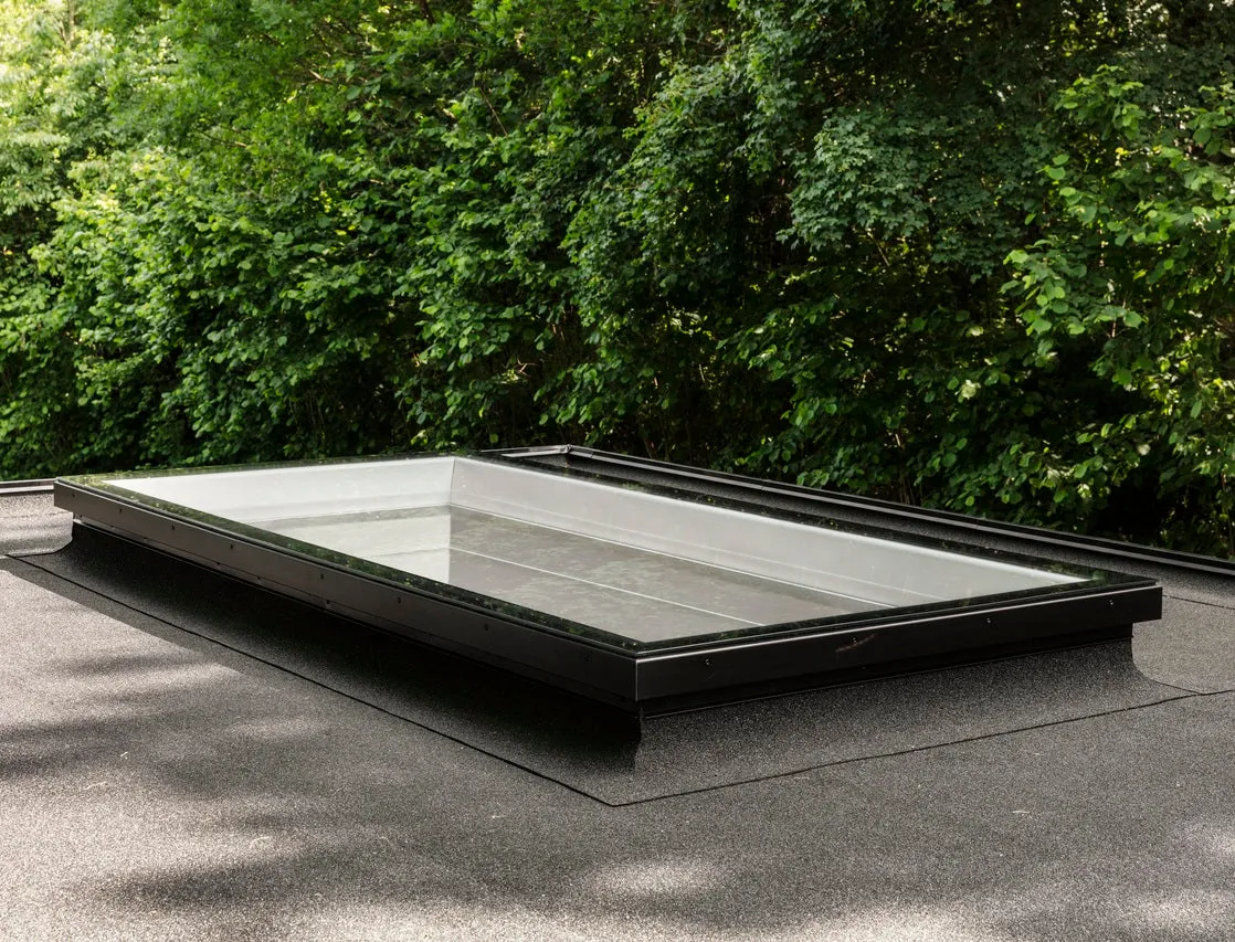 VELUX CFU 080080 S00M Fixed Flat Glass Rooflight Package 80 x 80 cm (Including CFU Triple Glazed Base & ISU Flat Glass Top Cover)