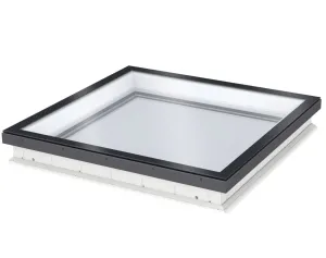 VELUX CFU 080080 S00M Fixed Flat Glass Rooflight Package 80 x 80 cm (Including CFU Triple Glazed Base & ISU Flat Glass Top Cover)