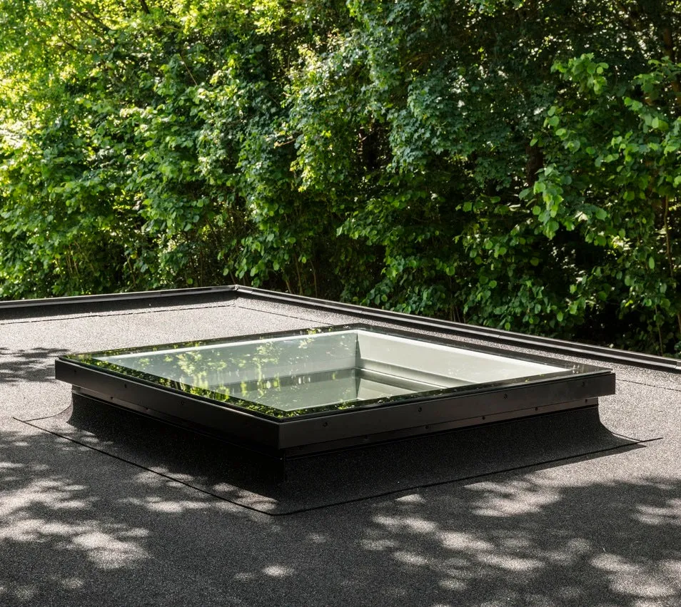 VELUX CFU 080080 S00M Fixed Flat Glass Rooflight Package 80 x 80 cm (Including CFU Triple Glazed Base & ISU Flat Glass Top Cover)