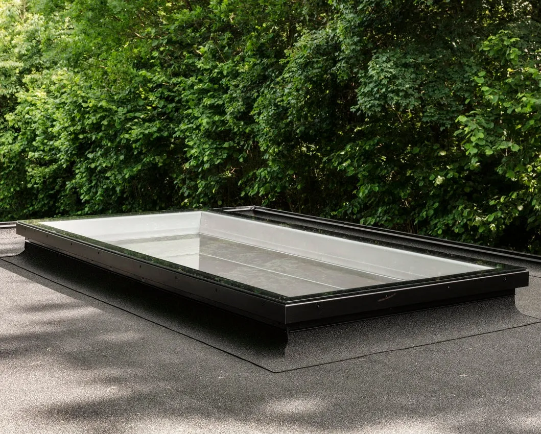 VELUX CFU 200100 S00M Fixed Flat Glass Rooflight Package 200 x 100 cm (Including CFU Double Glazed Base & ISU Flat Glass Top Cover)