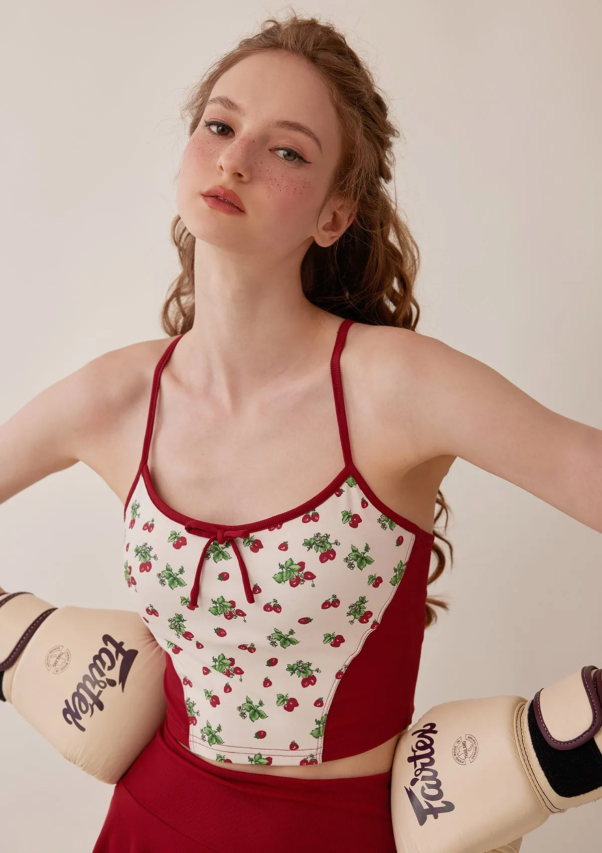 Vibrant Strawberry Sports Camisole