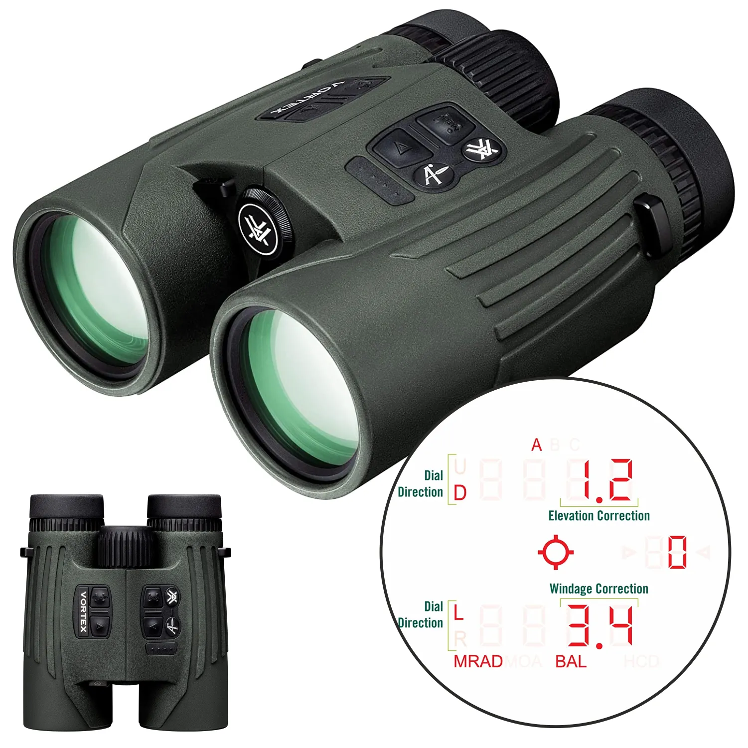 Vortex Optics Fury HD 5000 AB 10x42 Applied Ballistics Laser Rangefinding Binocular (LRF302)