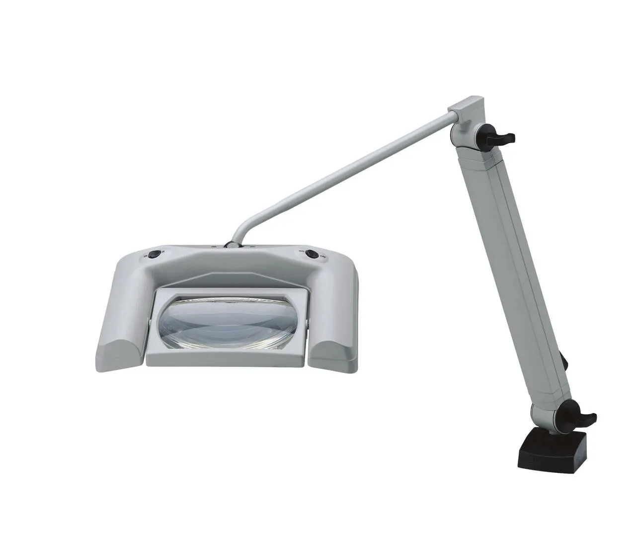 Waldmann 113178005, Omnivue LED Magnifier Light, 6.5 in. x 4.25 in. Lens, 35" Art. Arm, 3 Diopter, 2 prong plug