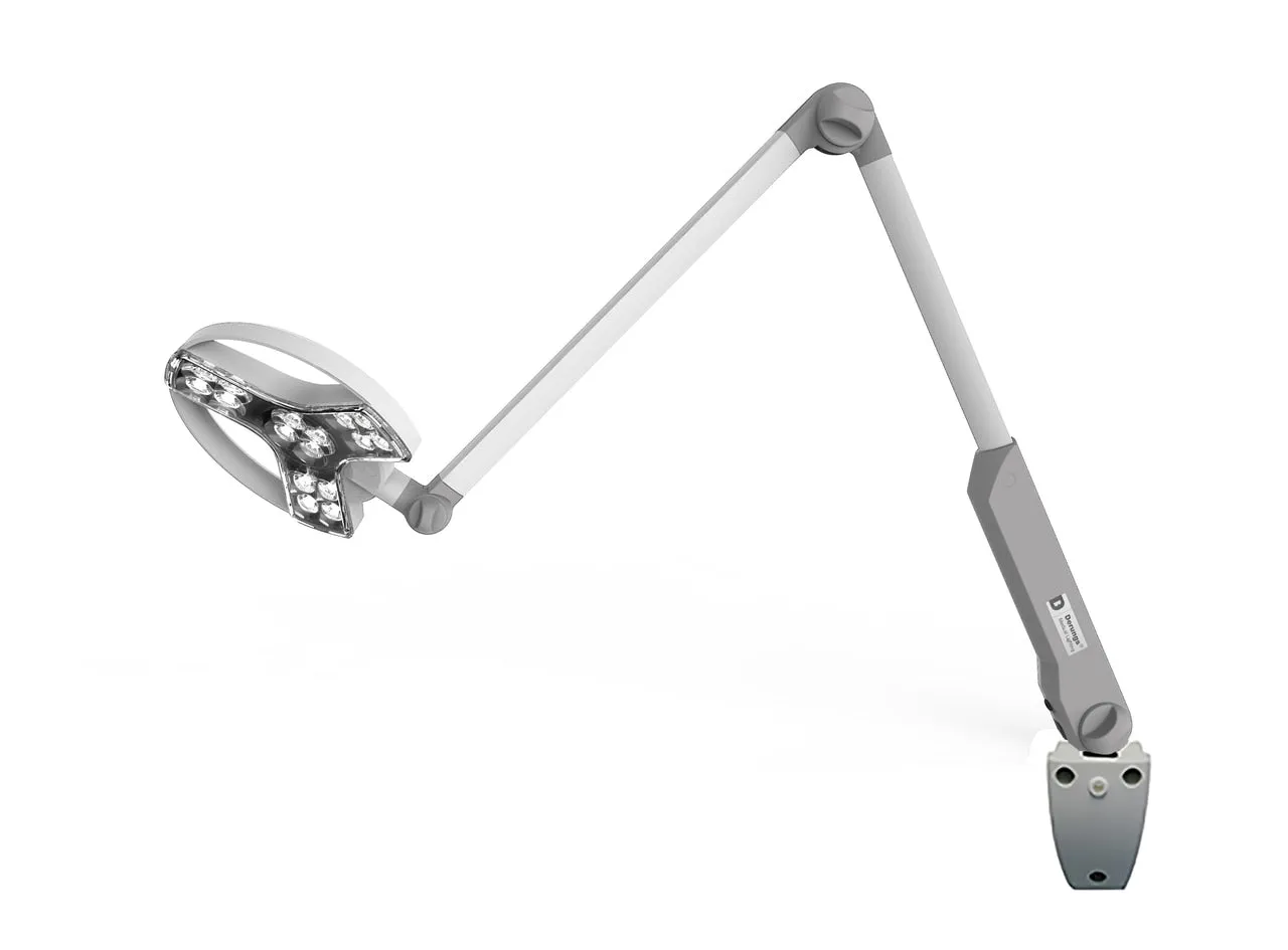 Waldmann D15461120, VISIANO 20-2 P TX LED Examination Light, Medical Grade, Articulating Arm, 4500K/3500K, Wall Mount