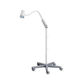 Waldmann D16043110, HALUX N50-1 P SX LED Examination Light, Medical Grade, Gooseneck Arm, 4400K, Rolling Floor Stand