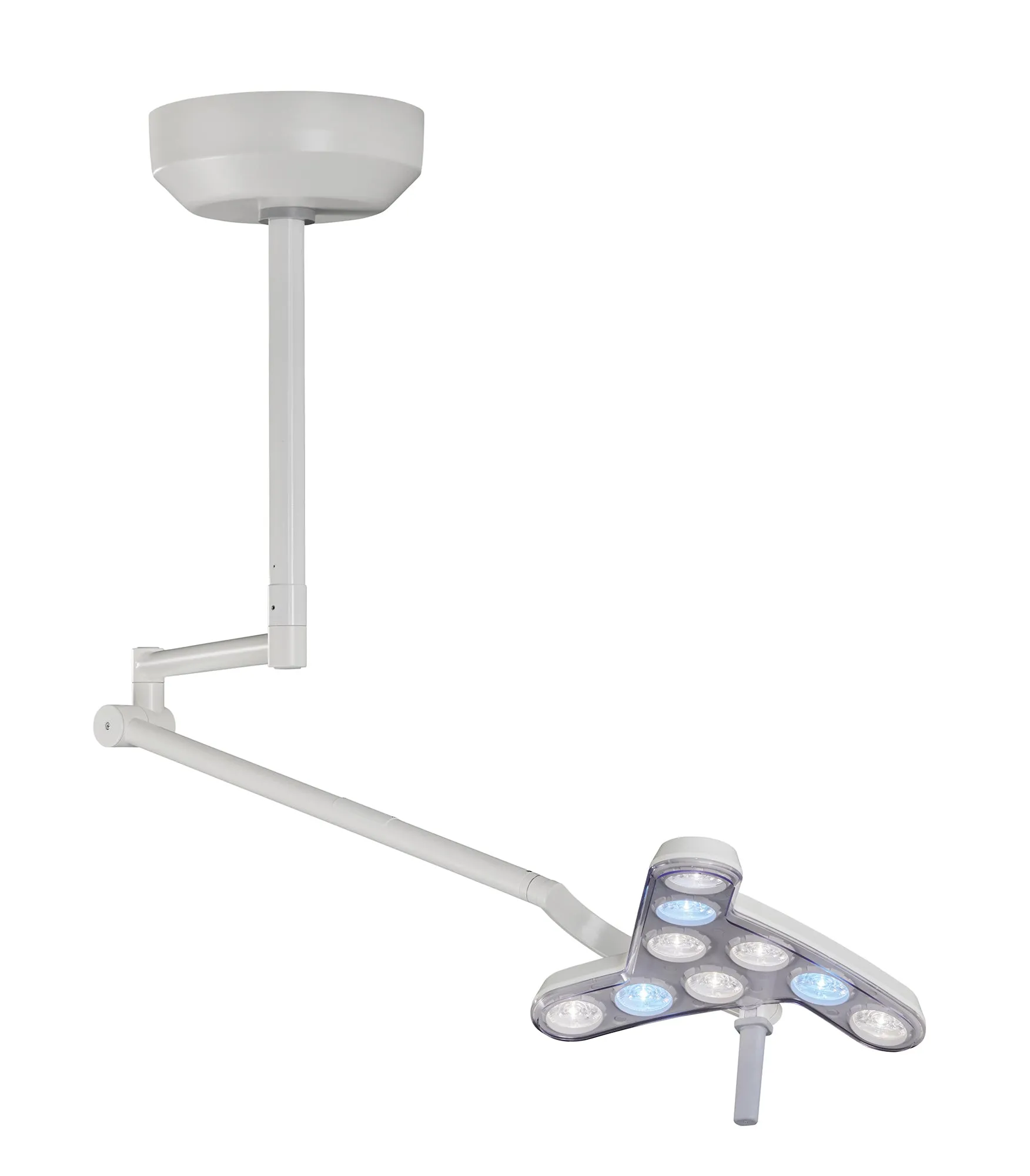 Waldmann D16075000, TRIANGO FOKUS 100-3 C LED Medical Procedure Light, 100,000 lux, Ceiling Mounted, Dimming, Color Changing, Adj. Light Field