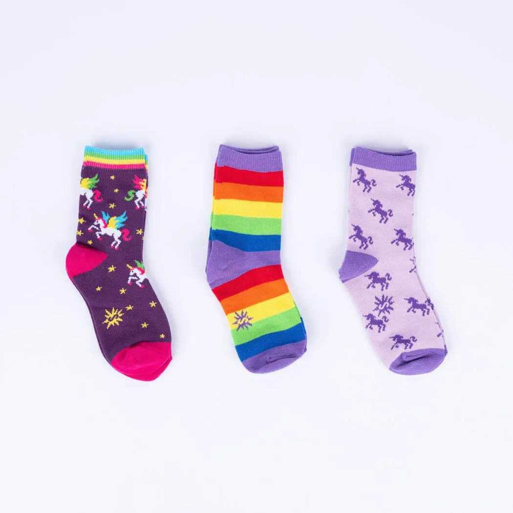 Winging It Kids' (Age 3-6) Crew Socks 3-Pack