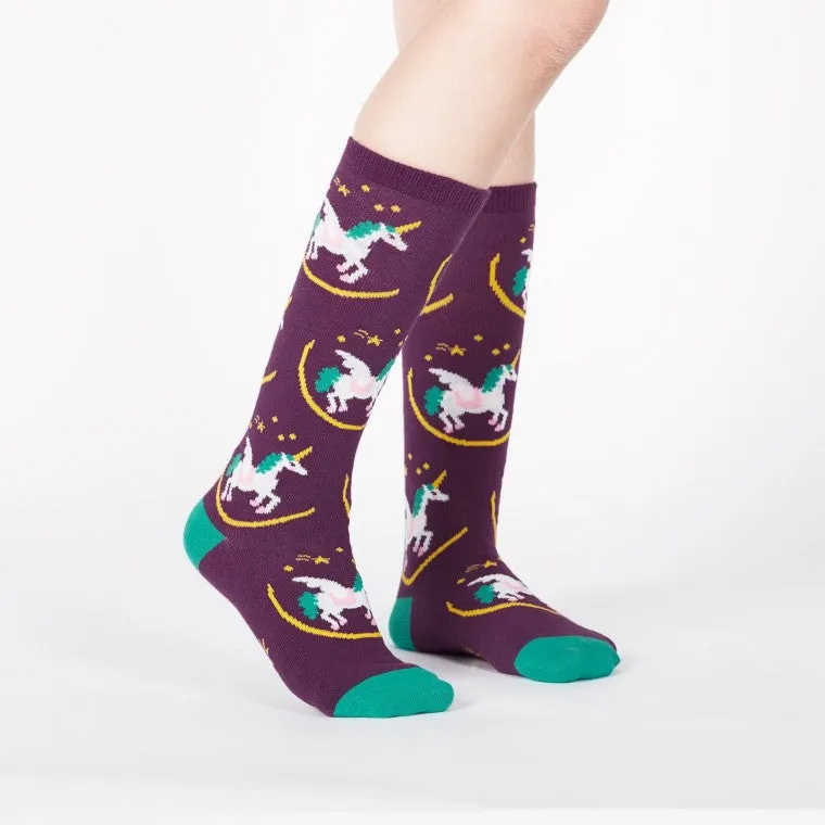 Wish Upon a Pegasus Kids' Knee High Socks