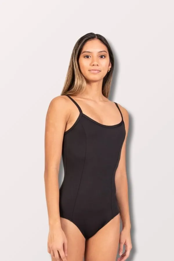 Women's Convertible Strap Camisole Leotard - Black