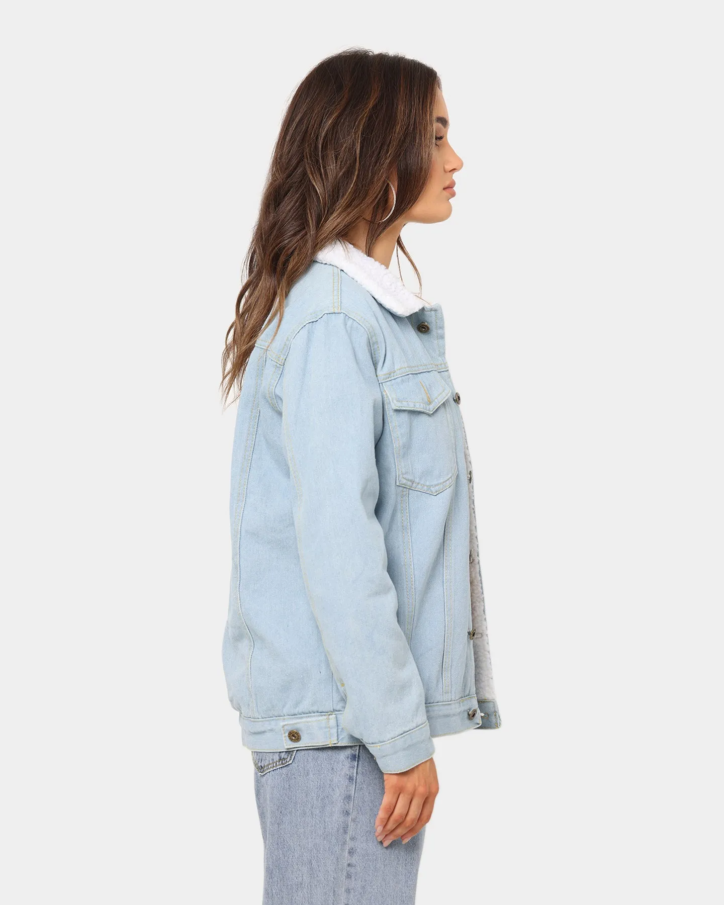 XXIII Women's Ray Sherpa Jacket Blue Denim